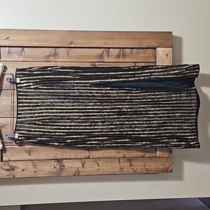 Shein Black Velvet Maxi Skirt Size M